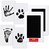 Baby Handabdruck und Fußabdruck Set，2 pcs Baby Fussabdruck Set, Baby Abdruckset für Neugeborene, Pfotenabdruck Set Hund, Pfotenabdruck Set Katze，Neugeborene Geschenke zur Geburt,Babyparty Geschenk