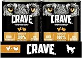CRAVE Premium Pastete mit Huhn & Truthahn für Hunde – Getreidefreies Adult Nassfutter mit hohem Proteingehalt – Dosen 6 x 400 g