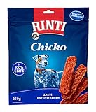 RINTI Chicko Entenstreifen | Hunde Snack | 9x250g | 100% zarte Entenstreifen | Wenig Fett
