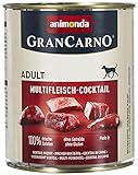 animonda GranCarno adult Hundefutter, Nassfutter für erwachsene Hunde, Multifleisch-Cocktail, 6 x 800 g